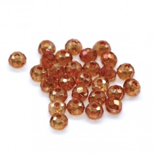 Бусины рондели 2*2мм (коричневый прозрачный)